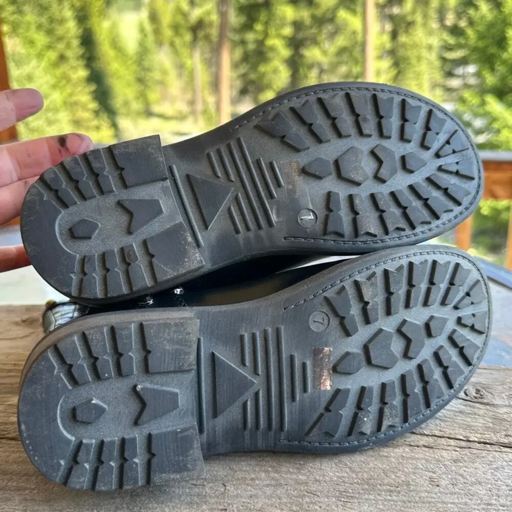 Extreme Eddie Marc Combat Boot SZ 7 Black Studded Woven Y2K Grunge Gothcore Punk - Picture 11 of 11